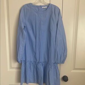 Pleione Blue Casual Bishop Sleeve Dress